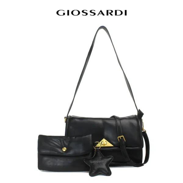 GIOSSARDI Amber Collection Puffy Sling Bag With Small Pouch – GHB1712PN3MI4