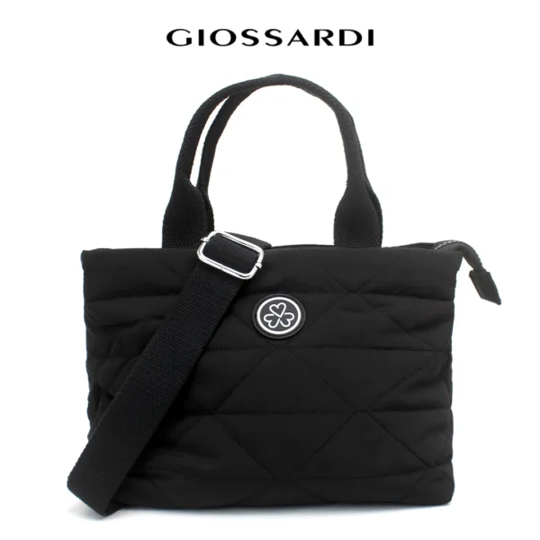 GIOSSARDI Mimi Collection Soft Nylon Crossbody Tote Bag - GHB1522NN3BI4