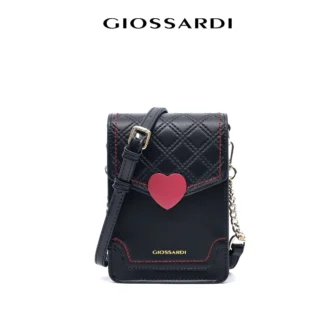 GIOSSARDI Quilted Heart Crossbody Phone Bag - GSB2311PN3ML4 by GIOSSARDI Malaysia – Spacious tote bags for work, travel, and weekends