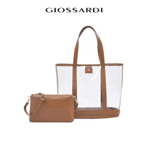 GIOSSARDI Sunkissed Collection Transparent 2-in-1 Tote Bag – GHB1112PN3MH5 Beg Tote 单肩包