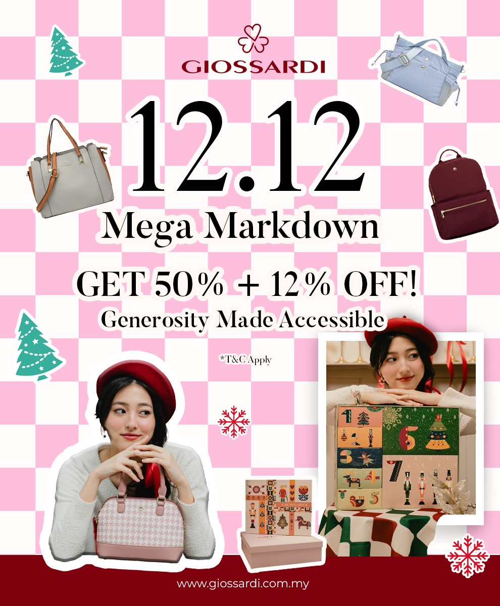 12.12 Mega Markdown | Get 50% + 12% OFF! | December handbag sale in Malaysia